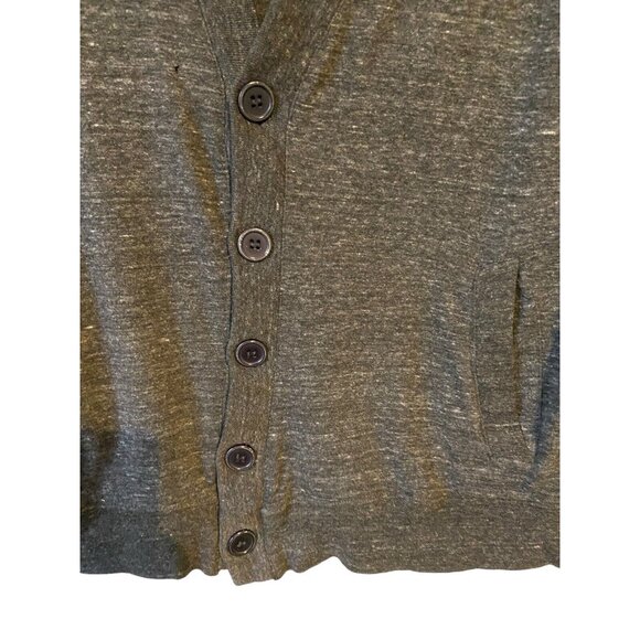 BDG Urban Outfitters Men Cardigan Charcoal Gray Size Large Button Down Pockets - Picture 6 of 8